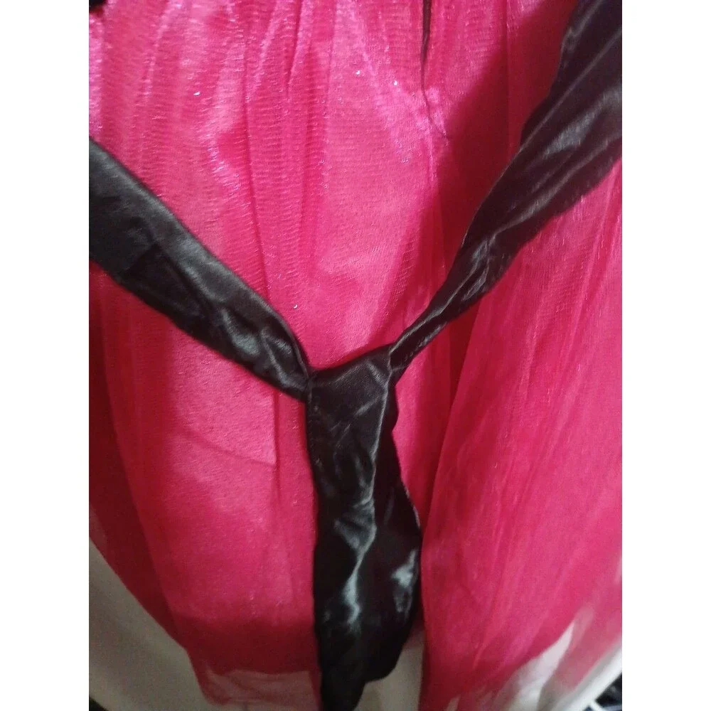 Stunning Girl's Chic Fuchsia/Black Flower Girl Pageant Party Dress Size 11-12 Y
